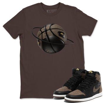 Air Jordan 1 Palomino shirt to match jordans Basketball Planet sneaker tees AJ1 High Palomino SNRT Sneaker Release Tees Unisex Dark Chocolate 1 T-Shirt