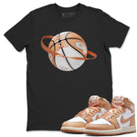 Air Jordan 1 Praline shirt to match jordans Basketball Planet sneaker tees AJ1Praline SNRT Sneaker Release Tees Unisex Black 1 T-Shirt
