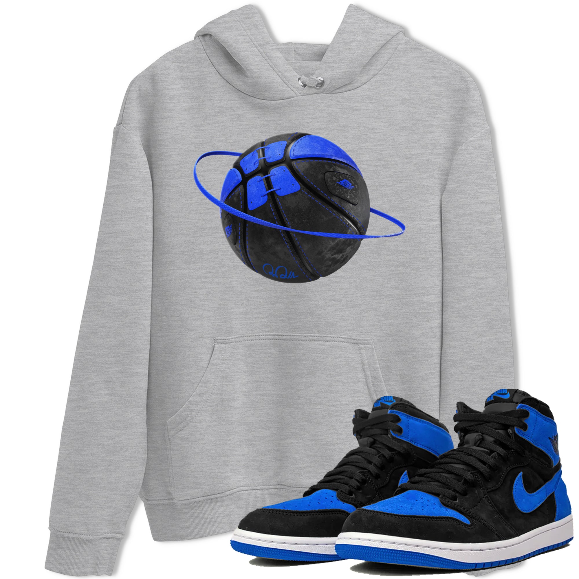 Air Jordan 1 Royal Reimagined shirt to match jordans Basketball Planet sneaker tees AJ1 OG HIGH Royal Reimagined SNRT Sneaker Release Tees Unisex Heather Grey 1 T-Shirt