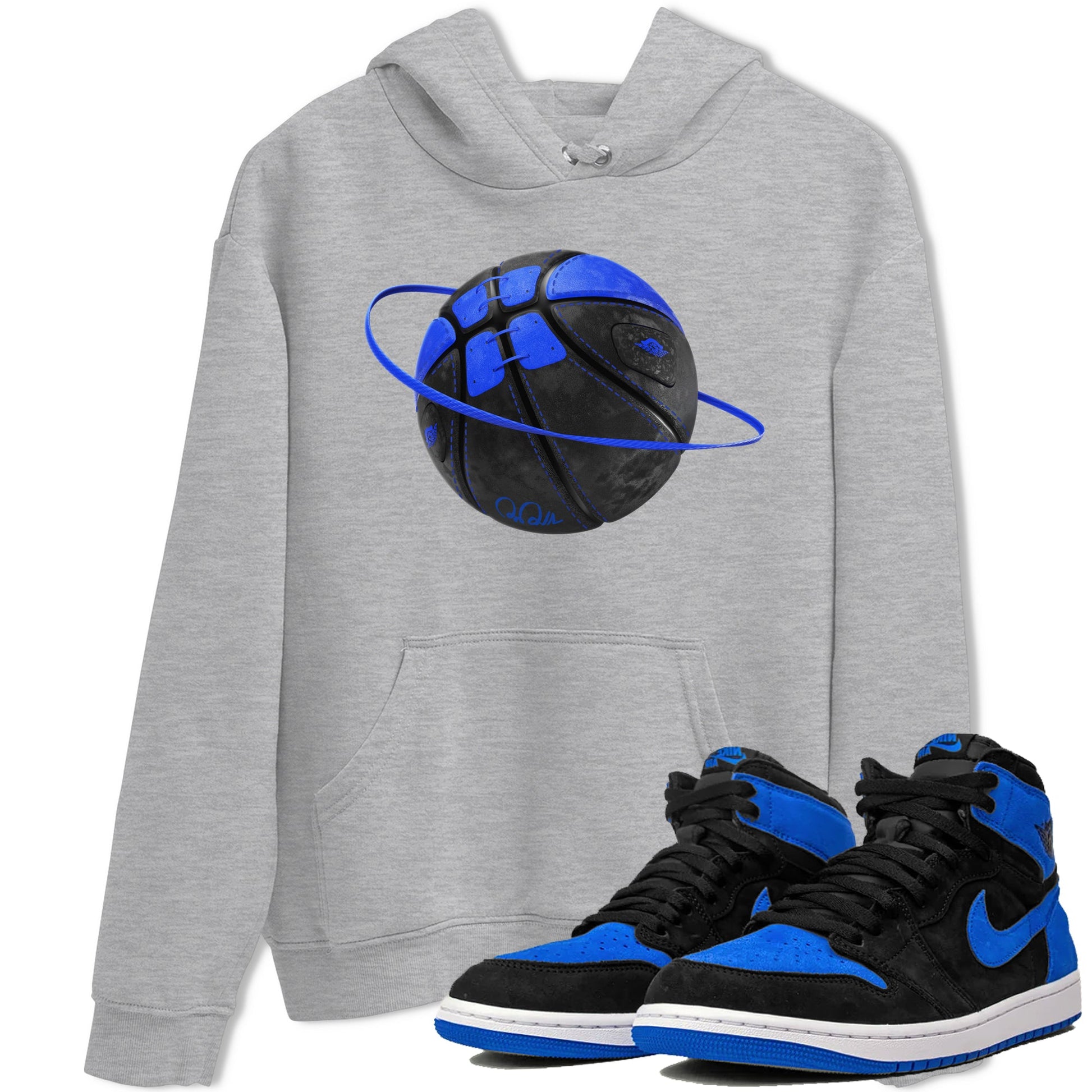 Air Jordan 1 Royal Reimagined shirt to match jordans Basketball Planet sneaker tees AJ1 OG HIGH Royal Reimagined SNRT Sneaker Release Tees Unisex Heather Grey 1 T-Shirt