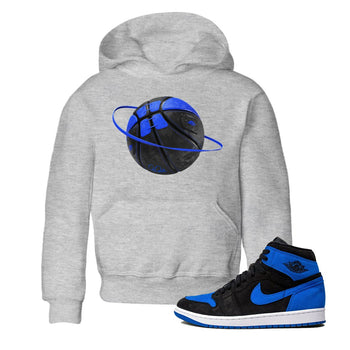 Air Jordan 1 Royal Reimagined shirt to match jordans Basketball Planet sneaker tees AJ1 OG HIGH Royal Reimagined SNRT Sneaker Release Tees Baby Toddler Heather Grey 1 T-Shirt
