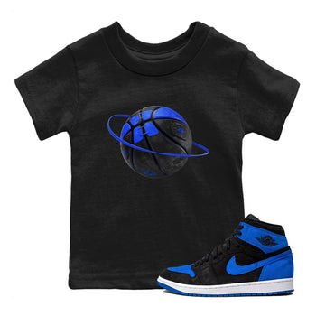 Air Jordan 1 Royal Reimagined shirt to match jordans Basketball Planet sneaker tees AJ1 OG HIGH Royal Reimagined SNRT Sneaker Release Tees Baby Toddler Black 1 T-Shirt