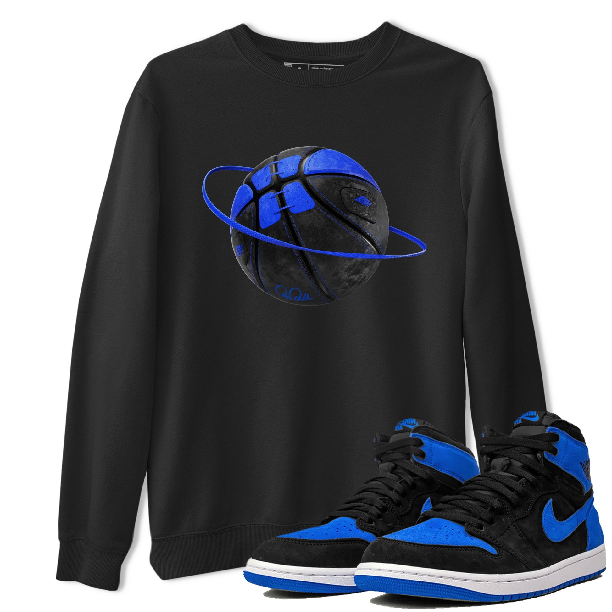 Air Jordan 1 Royal Reimagined shirt to match jordans Basketball Planet sneaker tees AJ1 OG HIGH Royal Reimagined SNRT Sneaker Release Tees Unisex Black 1 T-Shirt