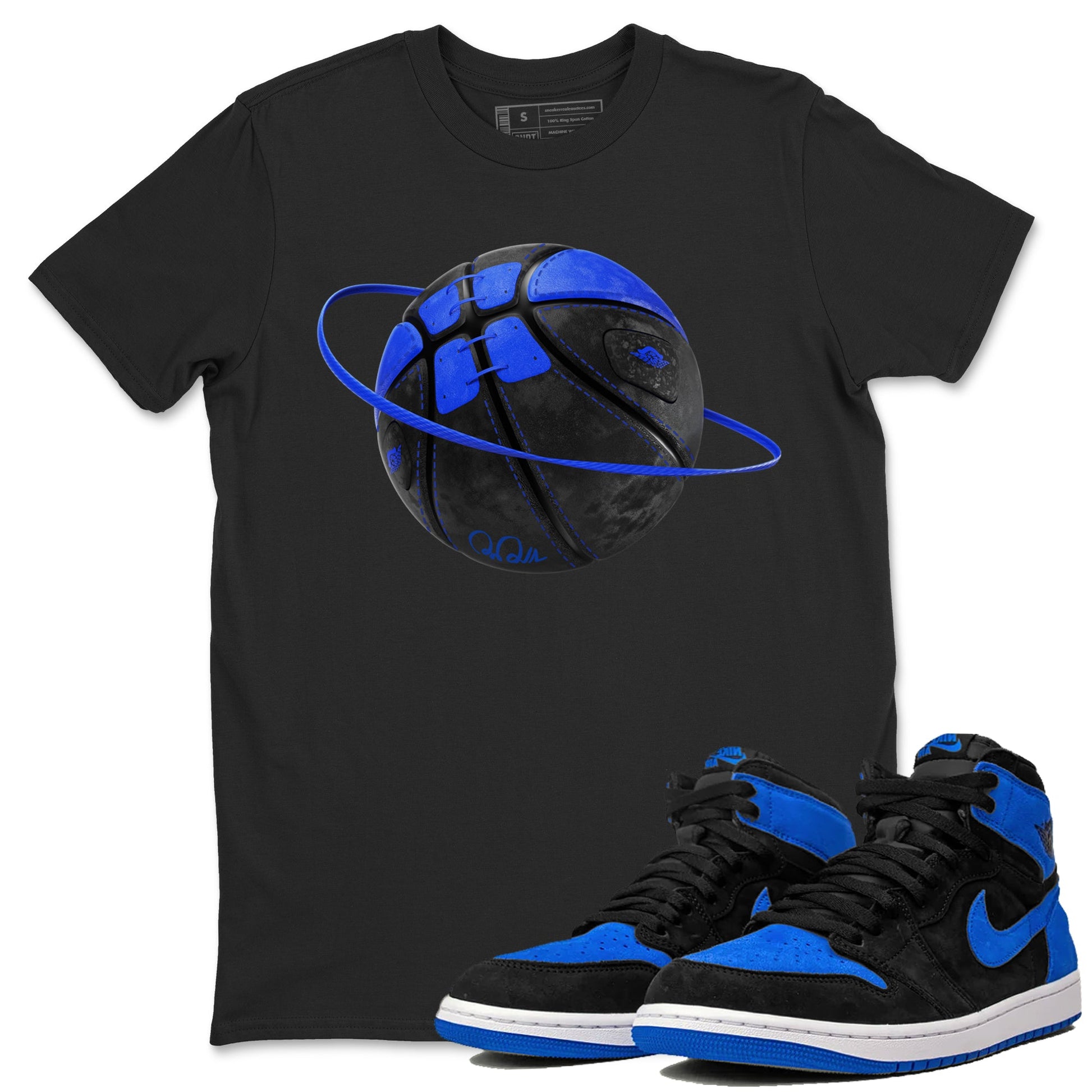 Air Jordan 1 Royal Reimagined shirt to match jordans Basketball Planet sneaker tees AJ1 OG HIGH Royal Reimagined SNRT Sneaker Release Tees Unisex Black 1 T-Shirt