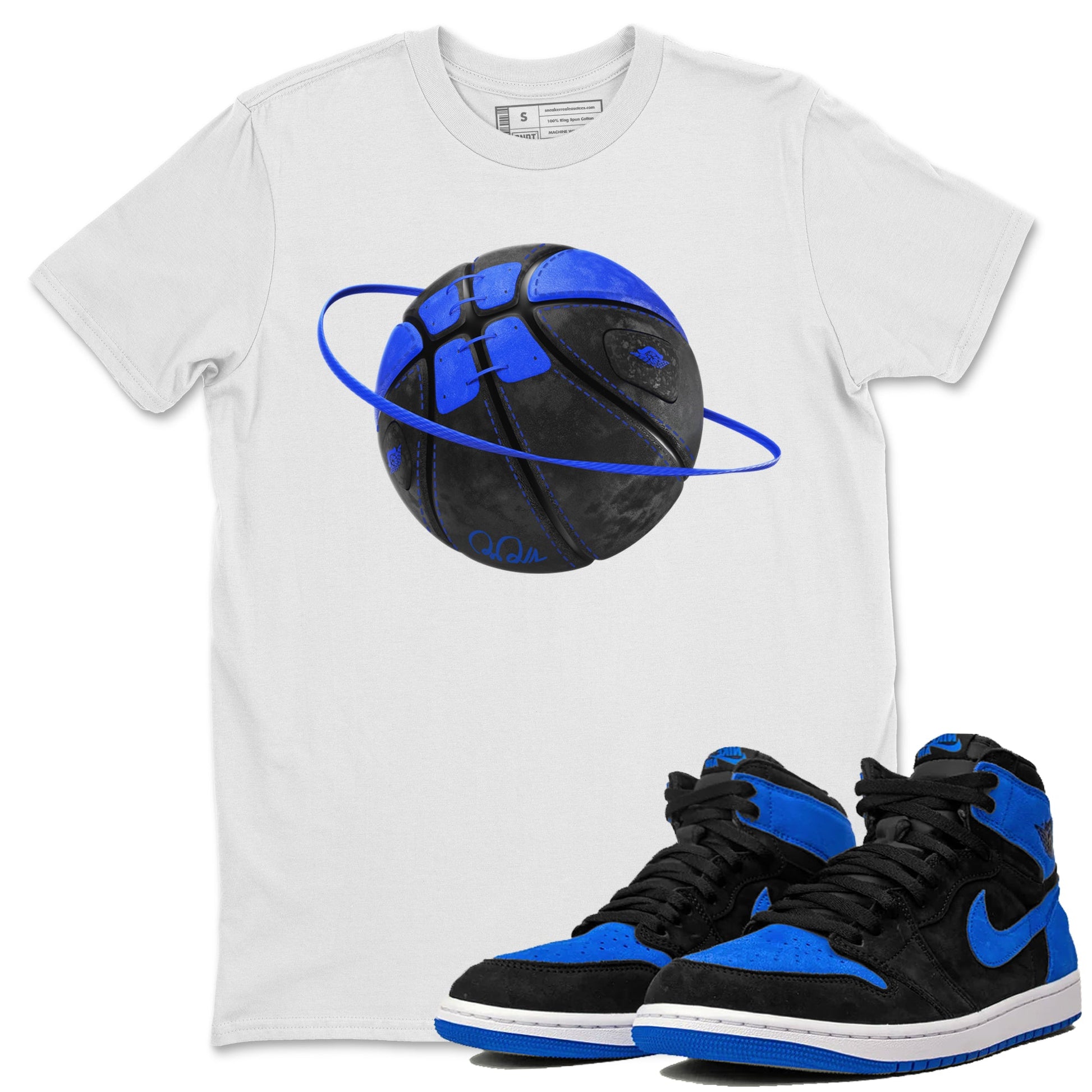 Air Jordan 1 Royal Reimagined shirt to match jordans Basketball Planet sneaker tees AJ1 OG HIGH Royal Reimagined SNRT Sneaker Release Tees Unisex White 1 T-Shirt