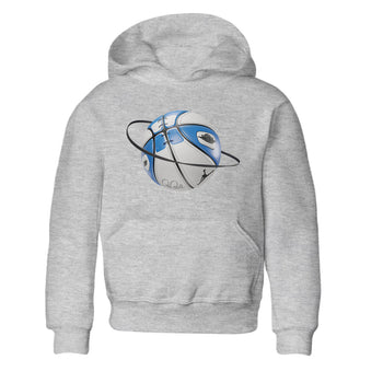 Air Jordan 1 Travis Scott Fragment Sneaker Match Tees Basketball Planet Sneaker Tees AJ1 OG High Travis Scott Fragment Sneaker Release Tees Kids Shirts Heather Grey 2