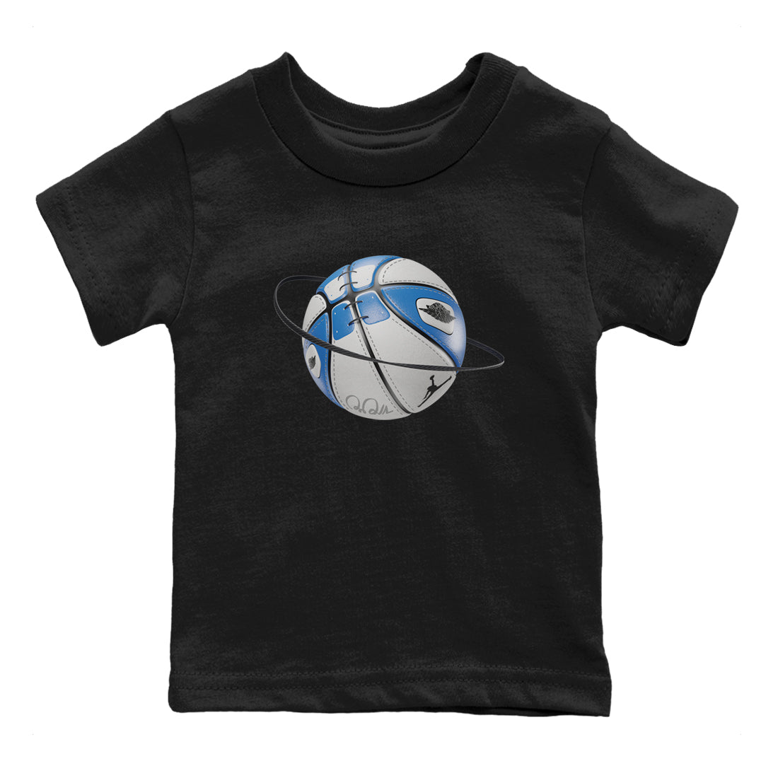Air Jordan 1 Travis Scott Fragment Sneaker Match Tees Basketball Planet Sneaker Tees AJ1 OG High Travis Scott Fragment Sneaker Release Tees Kids Shirts Black 2