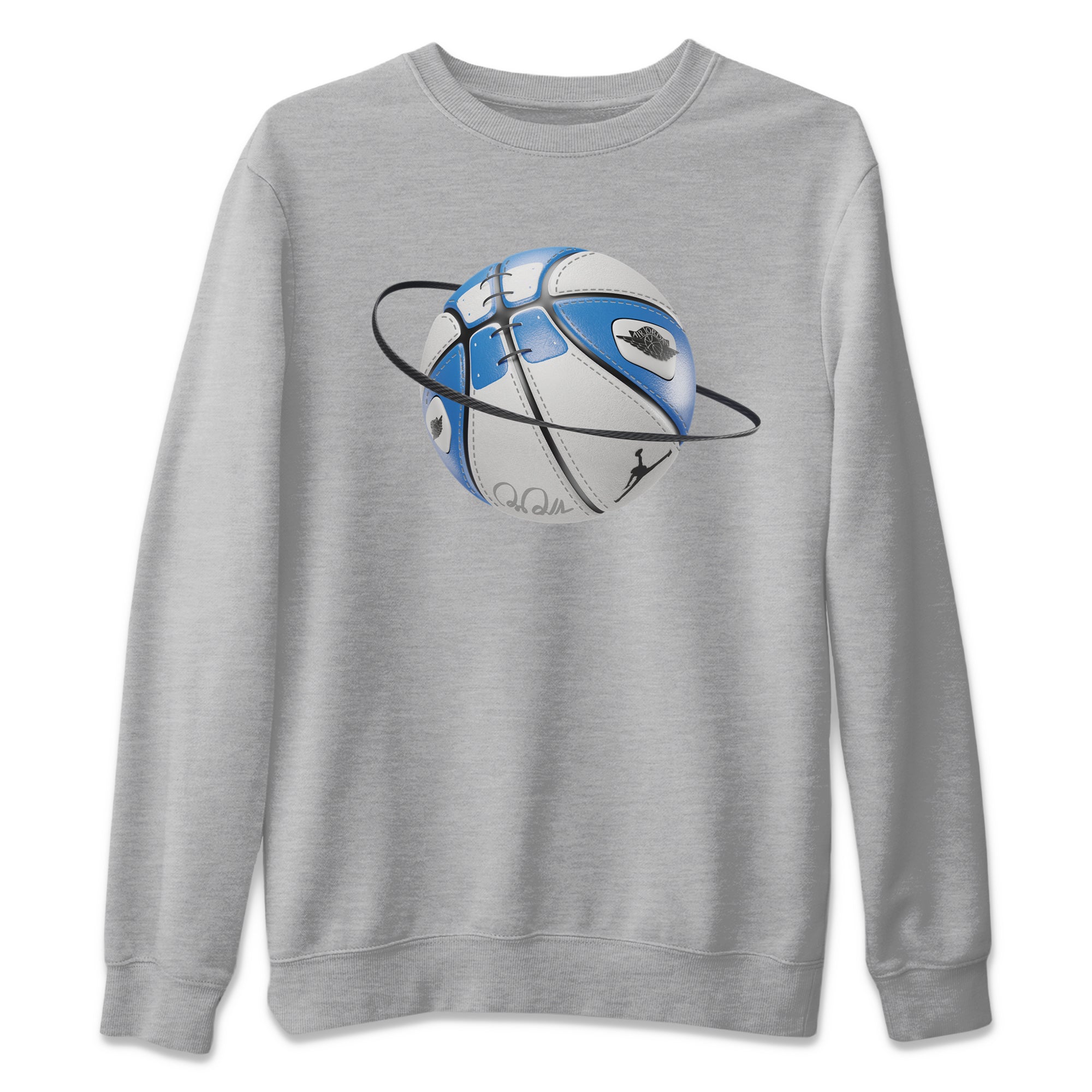 Air Jordan 1 Travis Scott Fragment Sneaker Match Tees Basketball Planet Sneaker Tees AJ1 OG High Travis Scott Fragment Sneaker Release Tees Unisex Shirts Heather Grey 2