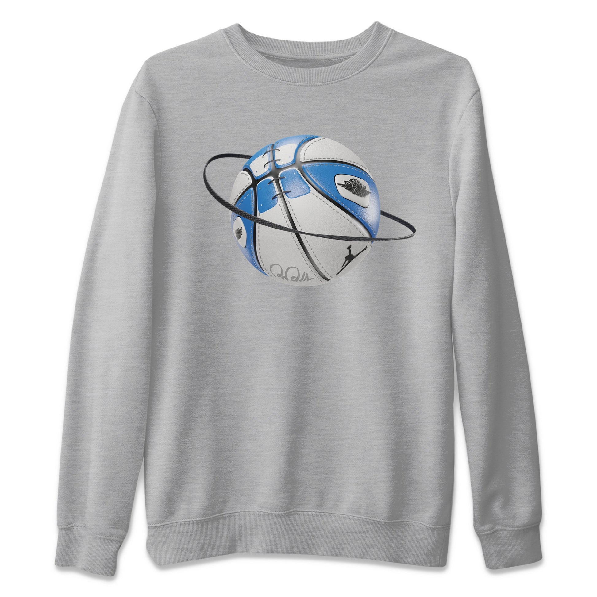 Air Jordan 1 Travis Scott Fragment Sneaker Match Tees Basketball Planet Sneaker Tees AJ1 OG High Travis Scott Fragment Sneaker Release Tees Unisex Shirts Heather Grey 2