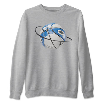 Air Jordan 1 Travis Scott Fragment Sneaker Match Tees Basketball Planet Sneaker Tees AJ1 OG High Travis Scott Fragment Sneaker Release Tees Unisex Shirts Heather Grey 2