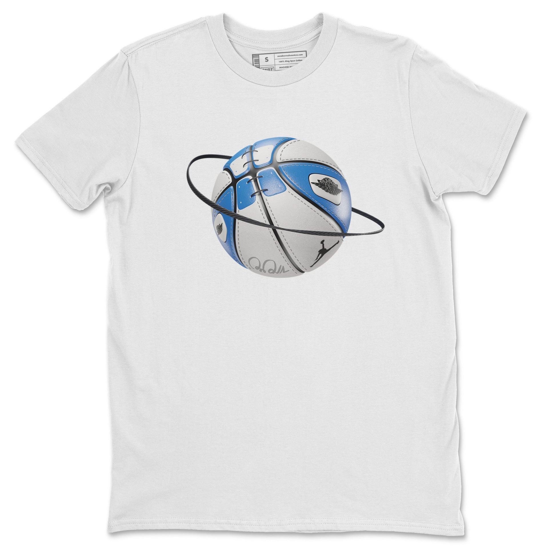 Air Jordan 1 Travis Scott Fragment Sneaker Match Tees Basketball Planet Sneaker Tees AJ1 OG High Travis Scott Fragment Sneaker Release Tees Unisex Shirts White 2