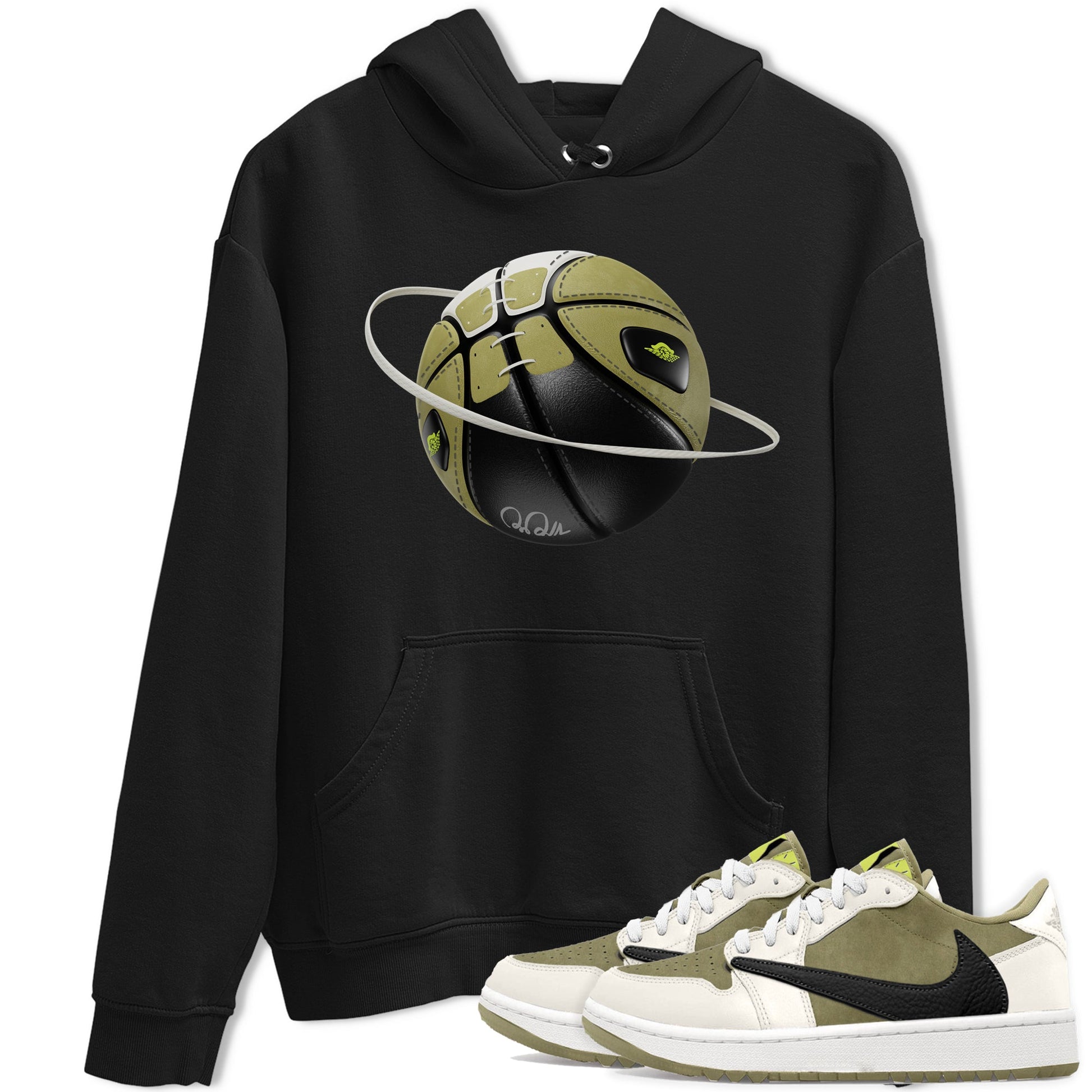 SNRT Sneaker Tee Air Jordan 1 Travis Scott Golf | Basketball Planet Unisex T-Shirt | SNRT Sneaker Release Tees T-Shirt / Military Green / L