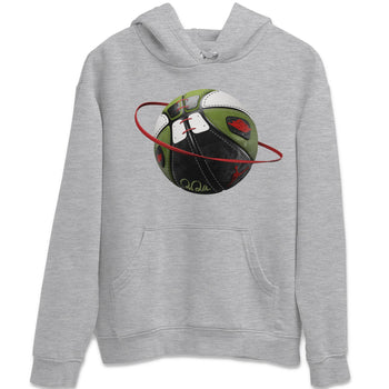 Air Jordan 1 Travis Scott Olive Sneaker Match Tees Basketball Planet Sneaker Tees AJ1 OG Travis Scott Olive Sneaker Release Tees Unisex Shirts Heather Grey 2