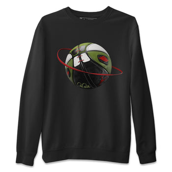 Air Jordan 1 Travis Scott Olive Sneaker Match Tees Basketball Planet Sneaker Tees AJ1 OG Travis Scott Olive Sneaker Release Tees Unisex Shirts Black 2