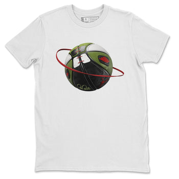 Air Jordan 1 Travis Scott Olive Sneaker Match Tees Basketball Planet Sneaker Tees AJ1 OG Travis Scott Olive Sneaker Release Tees Unisex Shirts White 2