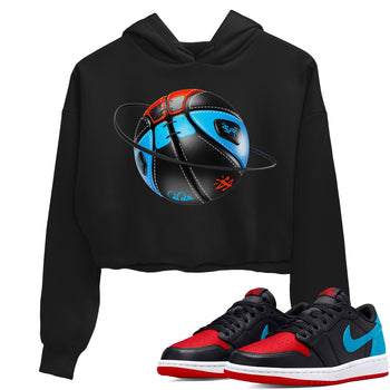 Air Jordan 1 UNC to Chicago Sneaker Match Tees Basketball Planet Sneaker Tees AJ1 UNC to Chicago Sneaker Release Tees Women's Shirts Black 1