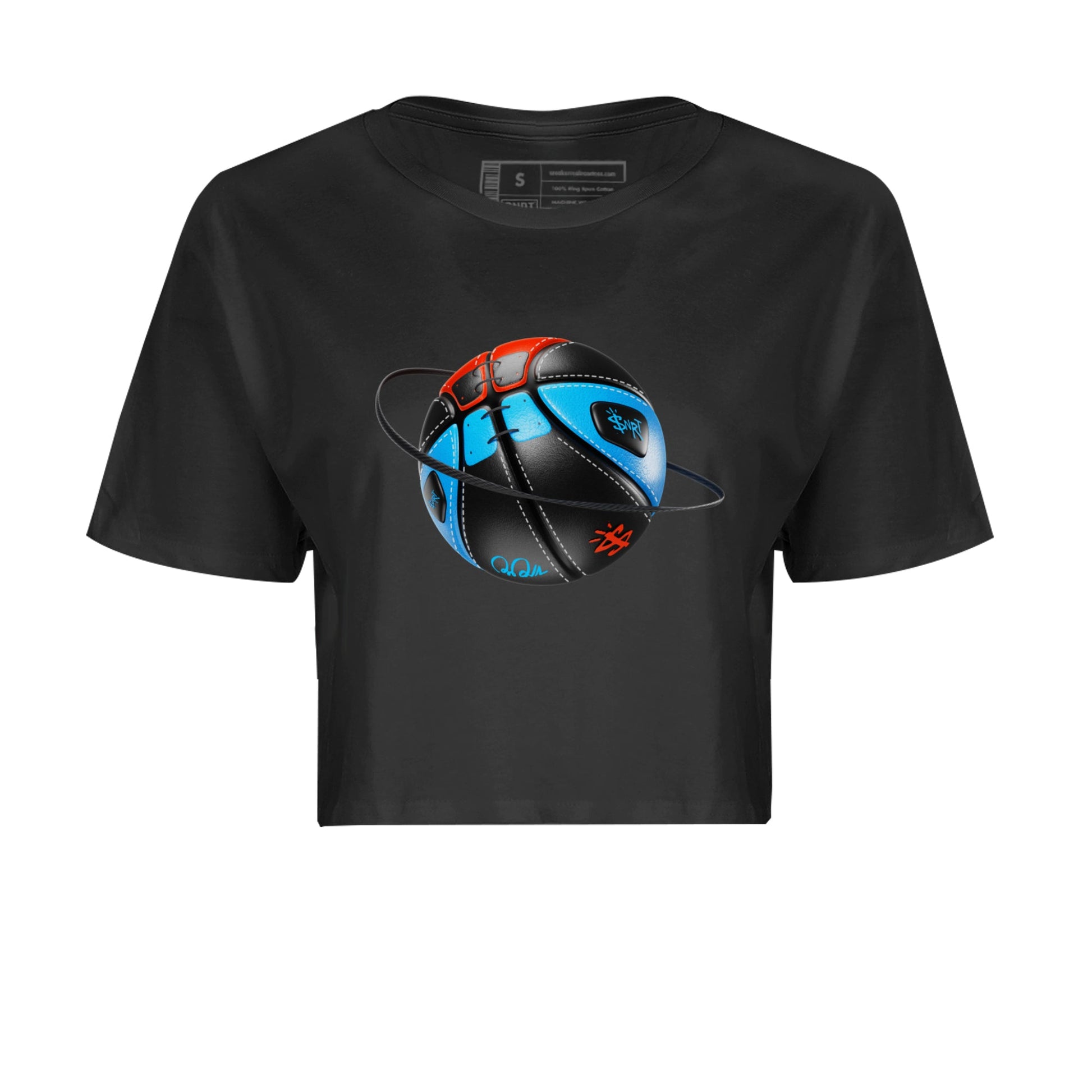 Air Jordan 1 UNC to Chicago Sneaker Match Tees Basketball Planet Sneaker Tees AJ1 UNC to Chicago Sneaker Release Tees Women's Shirts Black 2