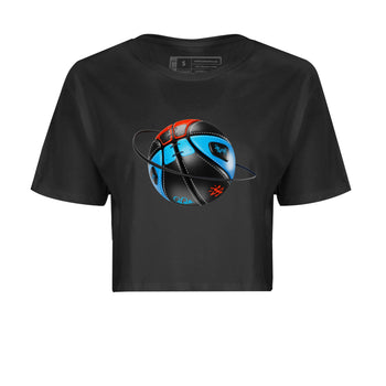 Air Jordan 1 UNC to Chicago Sneaker Match Tees Basketball Planet Sneaker Tees AJ1 UNC to Chicago Sneaker Release Tees Women's Shirts Black 2