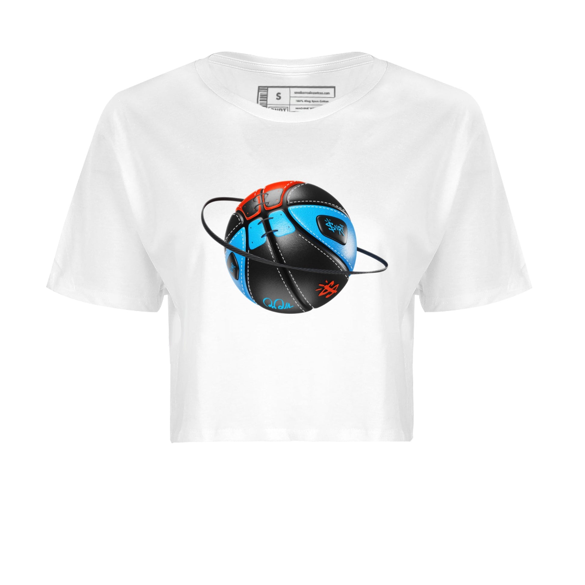 Air Jordan 1 UNC to Chicago Sneaker Match Tees Basketball Planet Sneaker Tees AJ1 UNC to Chicago Sneaker Release Tees Women's Shirts White 2