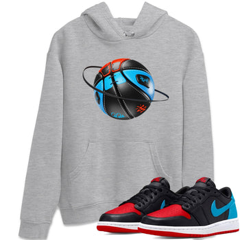 Air Jordan 1 UNC to Chicago Sneaker Match Tees Basketball Planet Sneaker Tees AJ1 UNC to Chicago Sneaker Release Tees Unisex Shirts Heather Grey 1