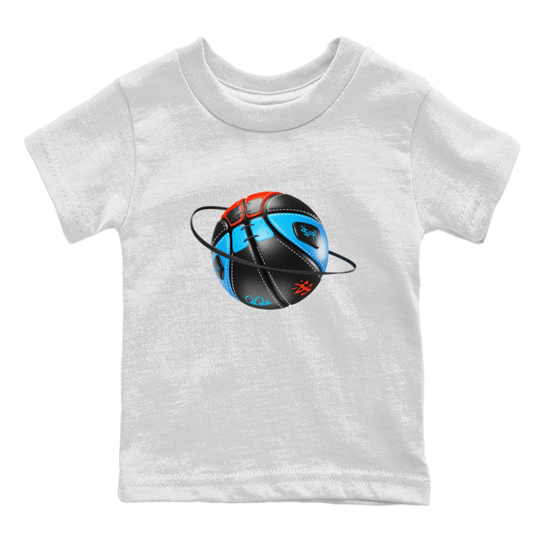 Air Jordan 1 UNC to Chicago Sneaker Match Tees Basketball Planet Sneaker Tees AJ1 UNC to Chicago Sneaker Release Tees Kids Shirts White 2