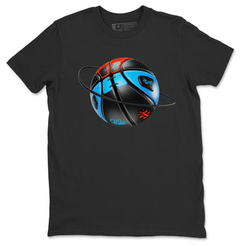 Air Jordan 1 UNC to Chicago Sneaker Match Tees Basketball Planet Sneaker Tees AJ1 UNC to Chicago Sneaker Release Tees Unisex Shirts Black 2
