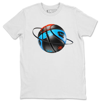 Air Jordan 1 UNC to Chicago Sneaker Match Tees Basketball Planet Sneaker Tees AJ1 UNC to Chicago Sneaker Release Tees Unisex Shirts White 2