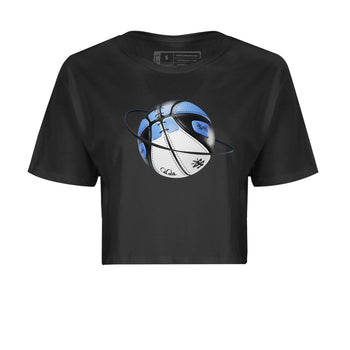 Air Jordan 1 Retro High OG UNC Toe Shirt to match Jordans Basketball Planet Sneaker Tees 1s UNC Toe SNRT Sneaker Release Tees Crop T-Shirts Black 2
