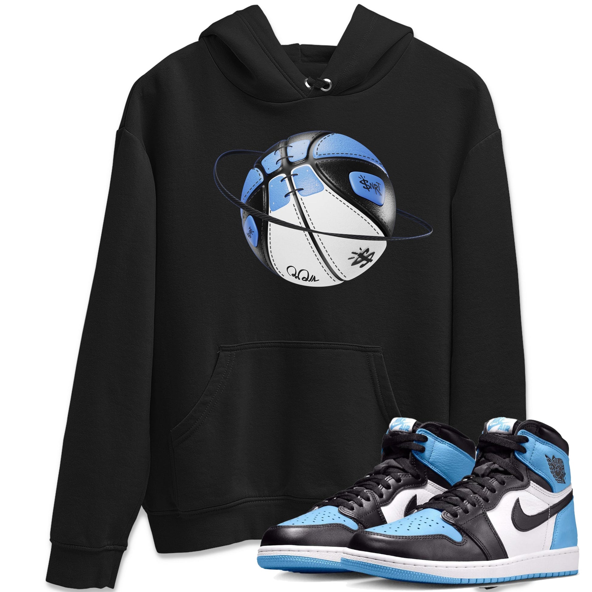 Air Jordan 1 Retro High OG UNC Toe Shirt to match Jordans Basketball Planet Sneaker Tees 1s UNC Toe SNRT Sneaker Release Tees Crew Neck T-Shirts Black 1