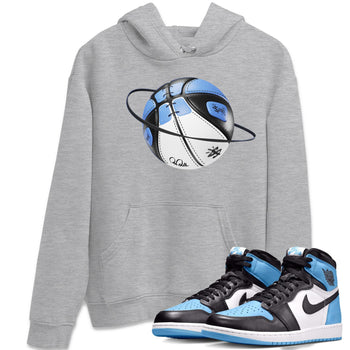 Air Jordan 1 Retro High OG UNC Toe Shirt to match Jordans Basketball Planet Sneaker Tees 1s UNC Toe SNRT Sneaker Release Tees Crew Neck T-Shirts Heather Grey 1