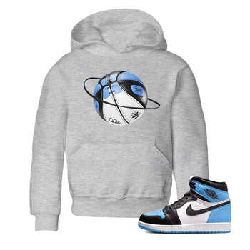 Air Jordan 1 Retro High OG UNC Toe Shirt to match Jordans Basketball Planet Sneaker Tees 1s UNC Toe SNRT Sneaker Release Tees Kids and Baby Tees Heather Grey 1