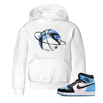 Air Jordan 1 Retro High OG UNC Toe Shirt to match Jordans Basketball Planet Sneaker Tees 1s UNC Toe SNRT Sneaker Release Tees Kids and Baby Tees White 1
