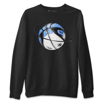 Air Jordan 1 Retro High OG UNC Toe Shirt to match Jordans Basketball Planet Sneaker Tees 1s UNC Toe SNRT Sneaker Release Tees Crew Neck T-Shirts Black 2