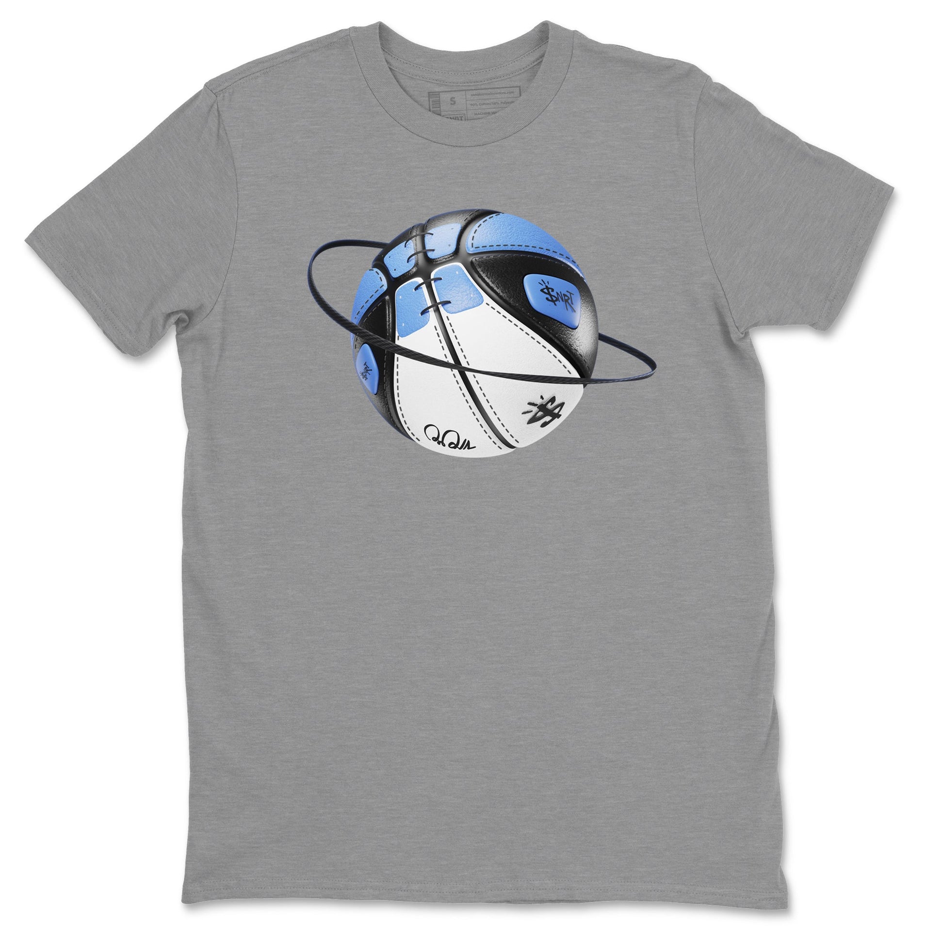 Air Jordan 1 Retro High OG UNC Toe Shirt to match Jordans Basketball Planet Sneaker Tees 1s UNC Toe SNRT Sneaker Release Tees Crew Neck T-Shirts Heather Grey 2