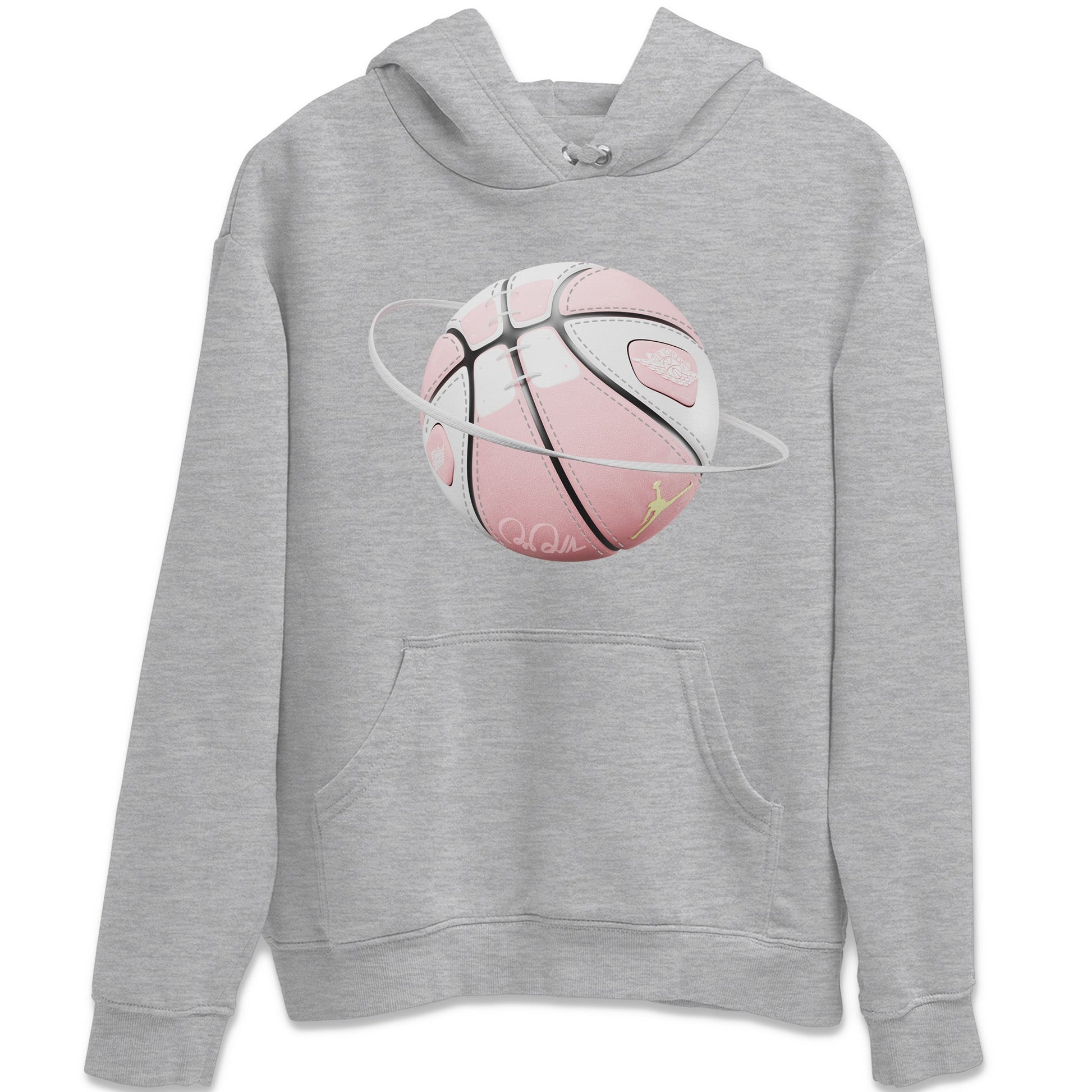 AJ1 Retro High OG Washed Pink Sneaker Match Tees Basketball Planet Sneaker Tees AJ1 Retro High OG Washed Pink Sneaker Release Tees Unisex Shirts Heather Grey 2