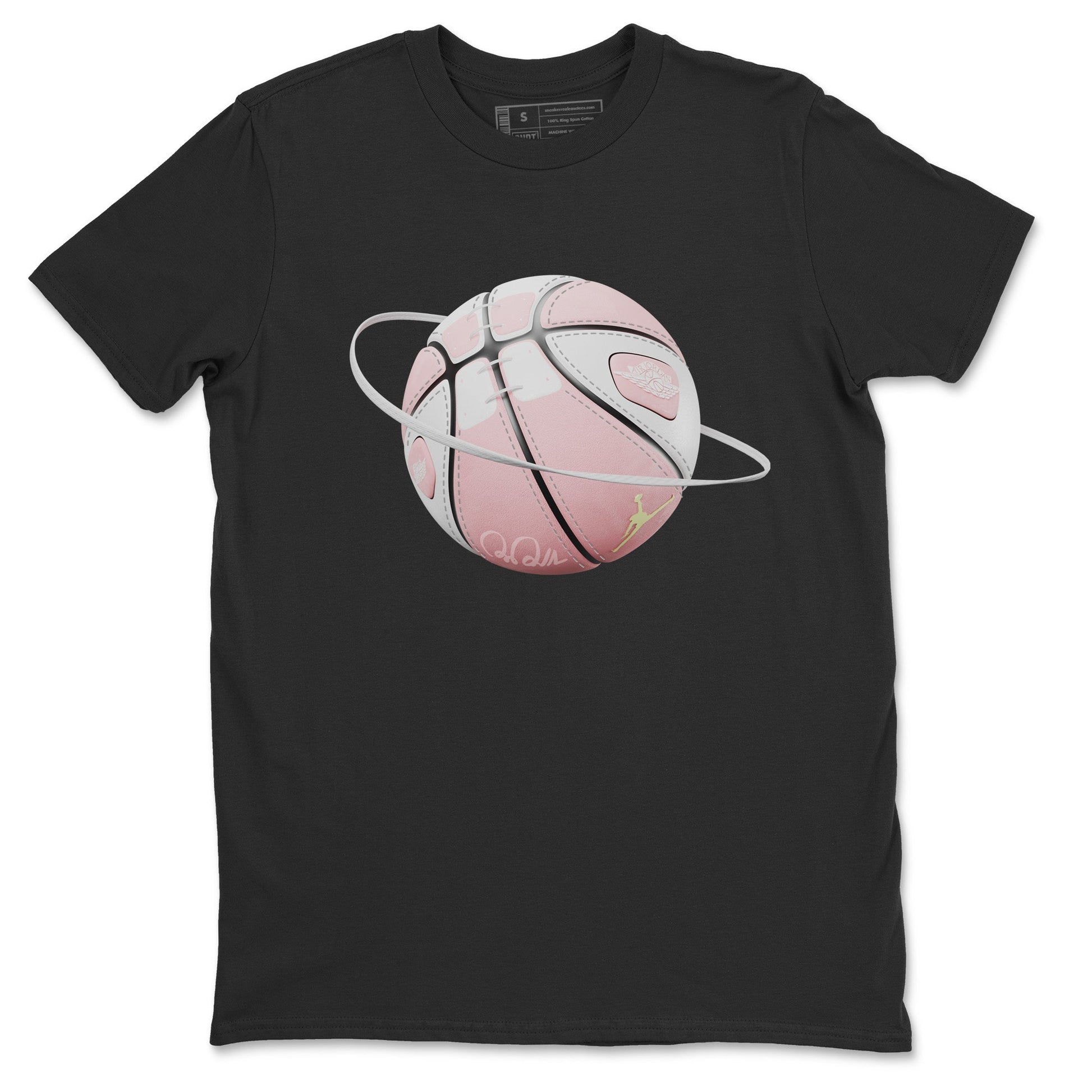 AJ1 Retro High OG Washed Pink Sneaker Match Tees Basketball Planet Sneaker Tees AJ1 Retro High OG Washed Pink Sneaker Release Tees Unisex Shirts Black 2