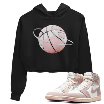 AJ1 Retro High OG Washed Pink Sneaker Match Tees Basketball Planet Sneaker Tees AJ1 Retro High OG Washed Pink Sneaker Release Tees Women's Shirts Black 1