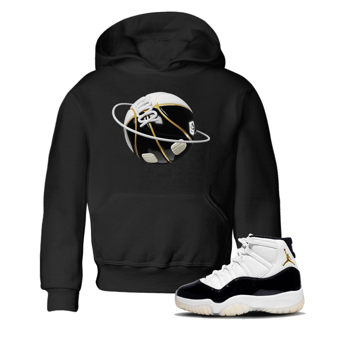 Air Jordan 11 Gratitude shirt to match jordans Basketball Planet sneaker tees AJ11 Gratitude SNRT Sneaker Release Tees Baby Toddler Black 1 T-Shirt