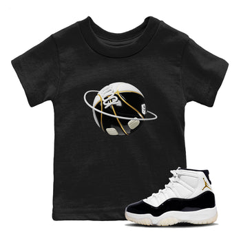Air Jordan 11 Gratitude shirt to match jordans Basketball Planet sneaker tees AJ11 Gratitude SNRT Sneaker Release Tees Baby Toddler Black 1 T-Shirt