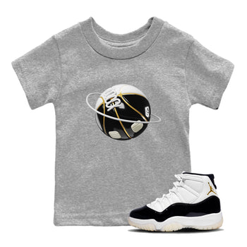 Air Jordan 11 Gratitude shirt to match jordans Basketball Planet sneaker tees AJ11 Gratitude SNRT Sneaker Release Tees Baby Toddler Heather Grey 1 T-Shirt
