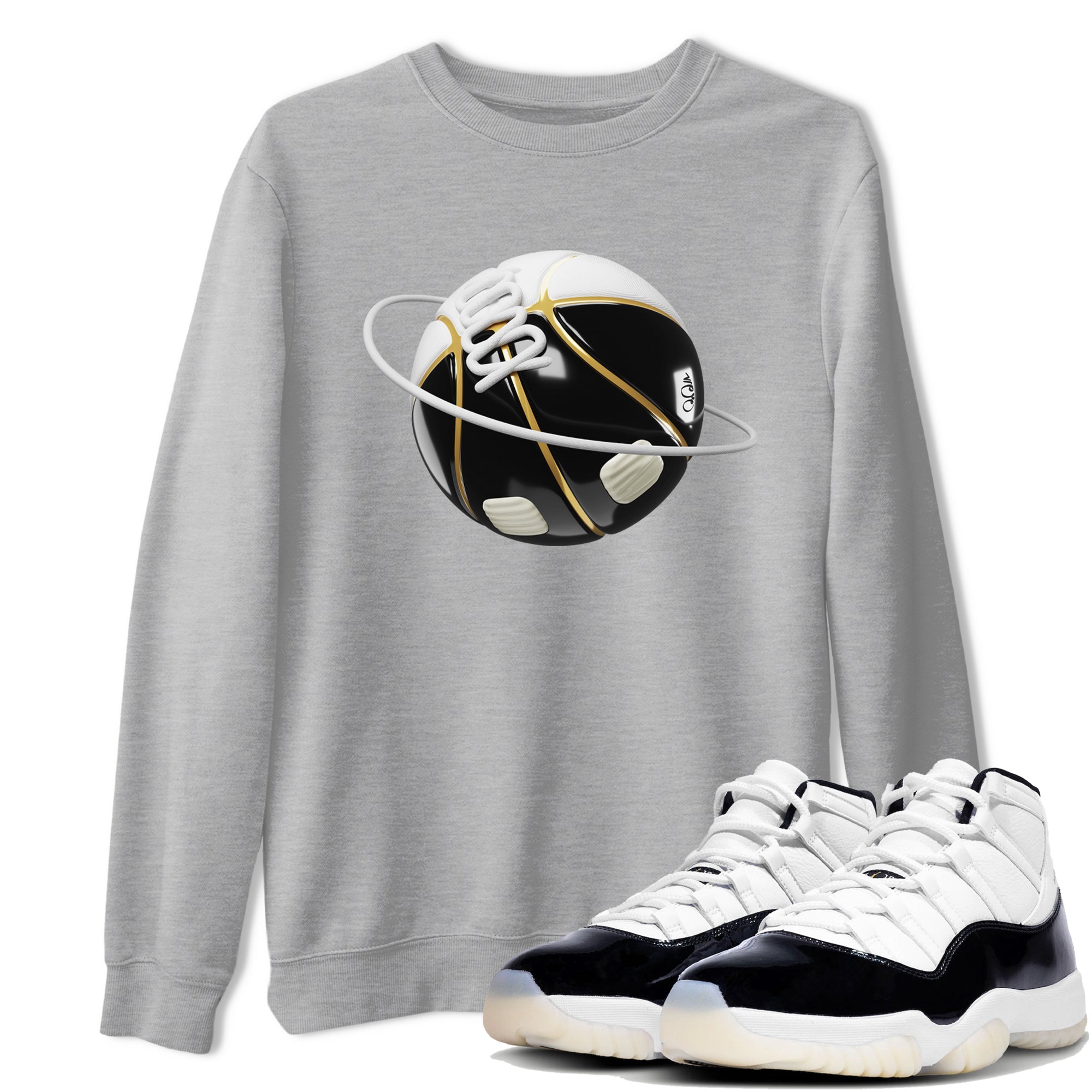 Air Jordan 11 Gratitude shirt to match jordans Basketball Planet sneaker tees AJ11 Gratitude SNRT Sneaker Release Tees Unisex Heather Grey 1 T-Shirt