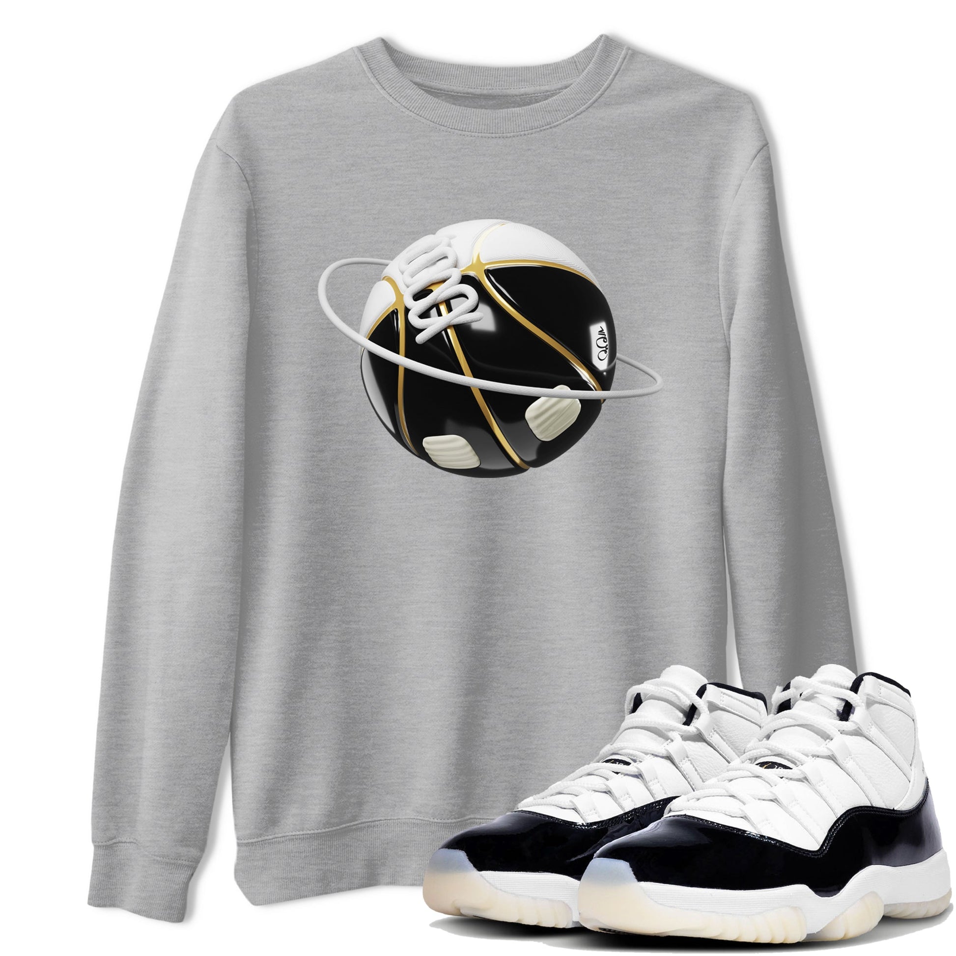 Air Jordan 11 Gratitude shirt to match jordans Basketball Planet sneaker tees AJ11 Gratitude SNRT Sneaker Release Tees Unisex Heather Grey 1 T-Shirt