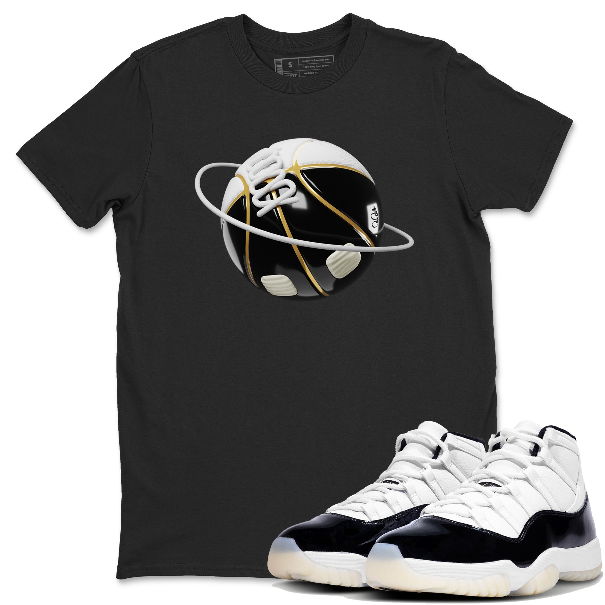 Air Jordan 11 Gratitude shirt to match jordans Basketball Planet sneaker tees AJ11 Gratitude SNRT Sneaker Release Tees Unisex Black 1 T-Shirt