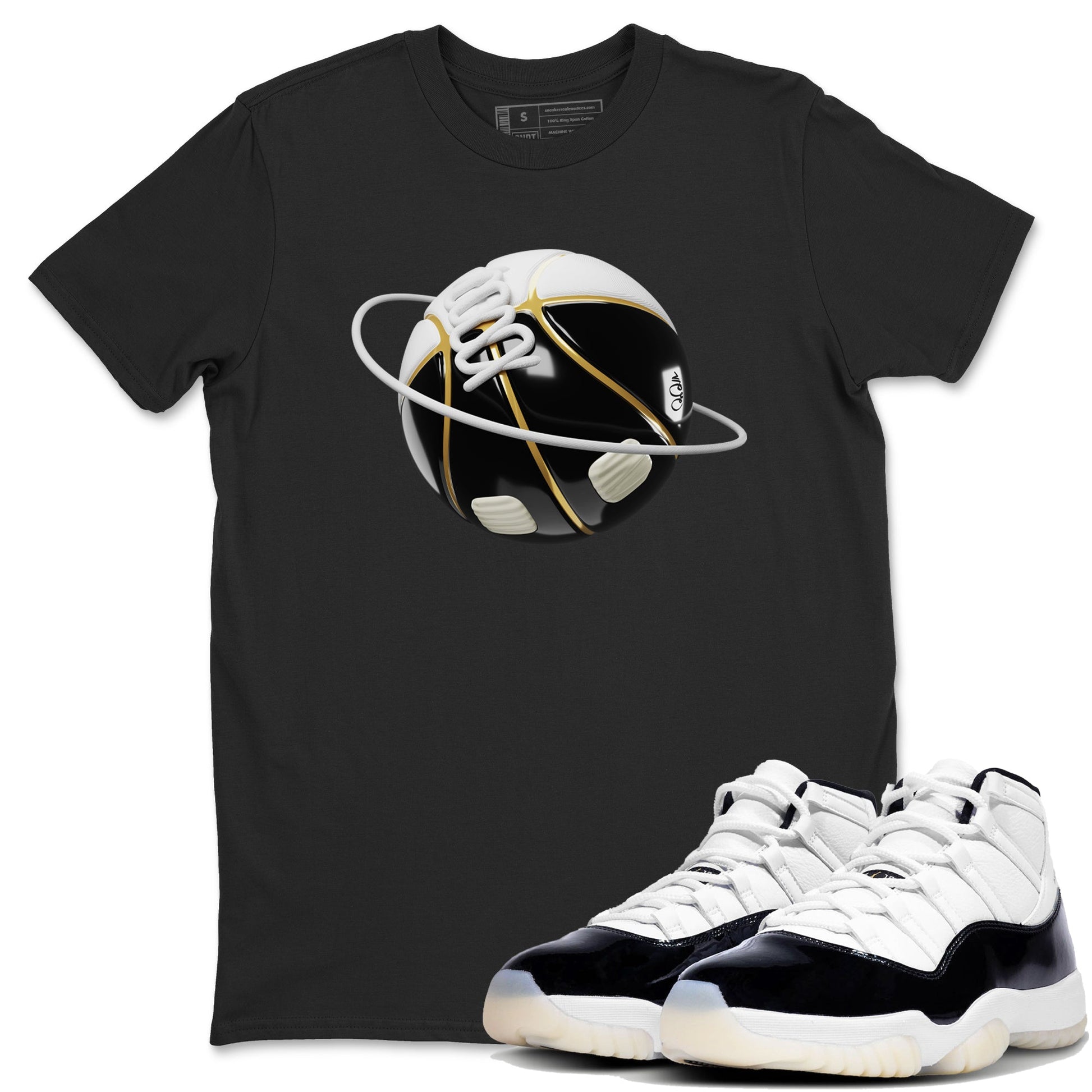 Air Jordan 11 Gratitude shirt to match jordans Basketball Planet sneaker tees AJ11 Gratitude SNRT Sneaker Release Tees Unisex Black 1 T-Shirt