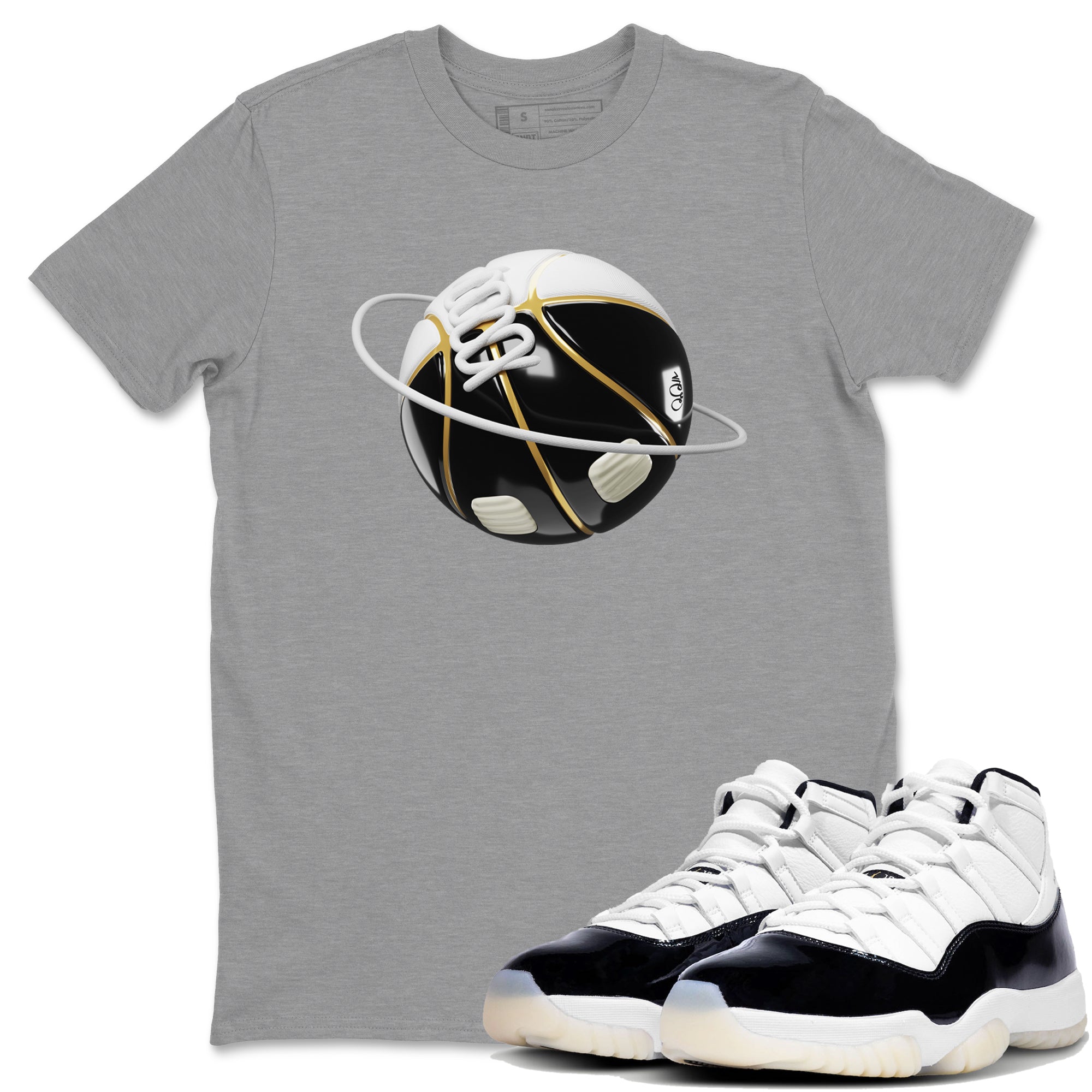 Air Jordan 11 Gratitude shirt to match jordans Basketball Planet sneaker tees AJ11 Gratitude SNRT Sneaker Release Tees Unisex Heather Grey 1 T-Shirt