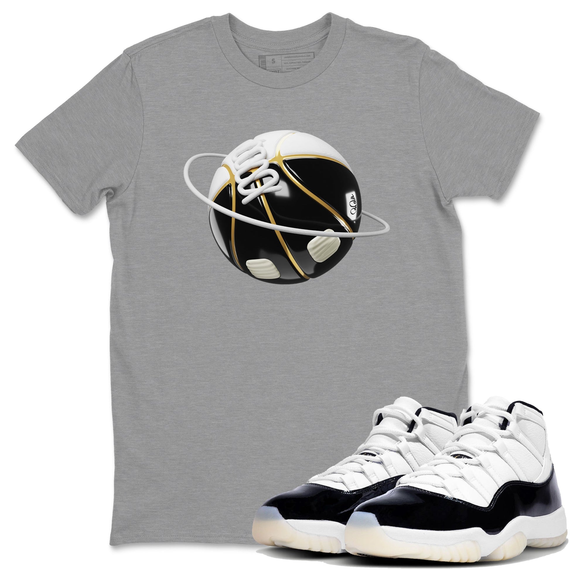 Air Jordan 11 Gratitude shirt to match jordans Basketball Planet sneaker tees AJ11 Gratitude SNRT Sneaker Release Tees Unisex Heather Grey 1 T-Shirt