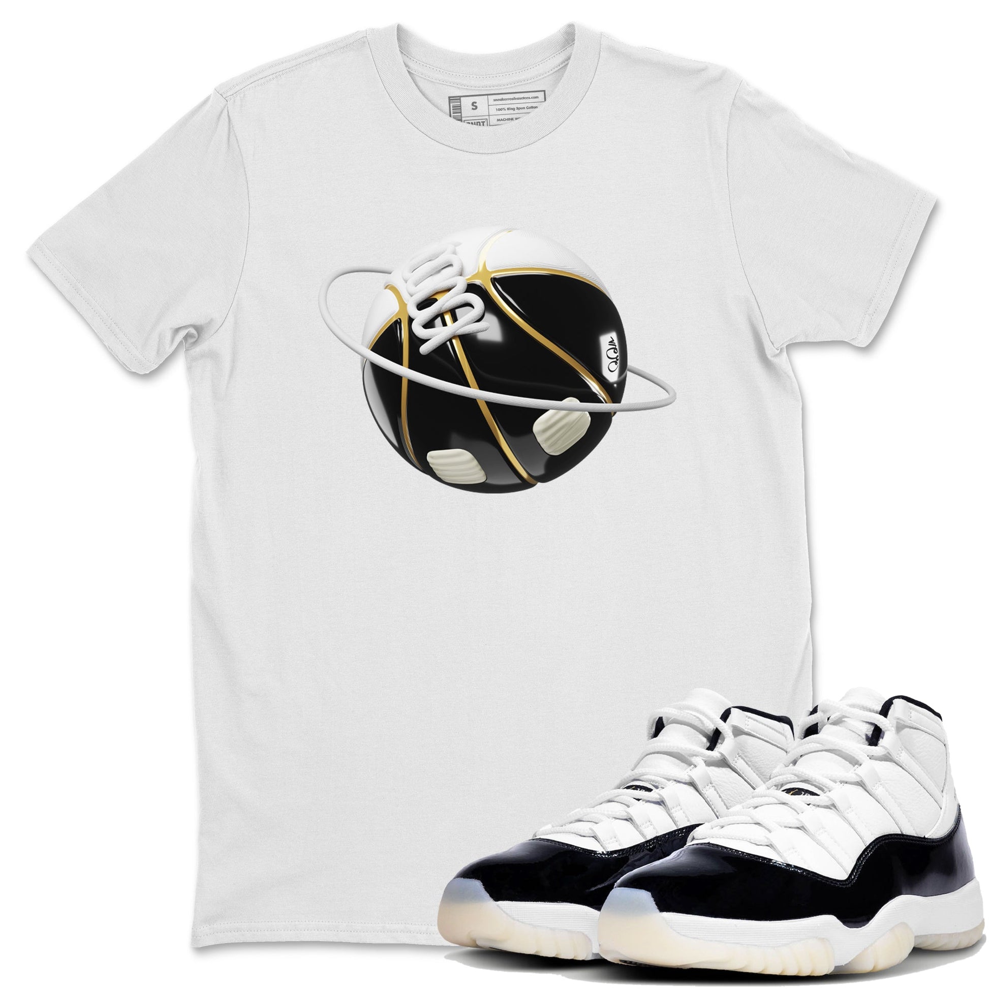 Air Jordan 11 Gratitude shirt to match jordans Basketball Planet sneaker tees AJ11 Gratitude SNRT Sneaker Release Tees Unisex White 1 T-Shirt