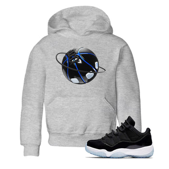 Air Jordan 11 Space shirt to match jordans Basketball Planet sneaker tees AJ11 Black and Varsity Royal SNRT sneaker release tees baby toddler Heather Grey 1 cotton Shirt