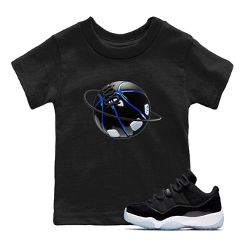 Air Jordan 11 Space shirt to match jordans Basketball Planet sneaker tees AJ11 Black and Varsity Royal SNRT sneaker release tees baby toddler Black 1 cotton Shirt