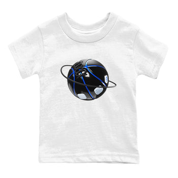 Air Jordan 11 Space shirt to match jordans Basketball Planet sneaker tees AJ11 Black and Varsity Royal SNRT sneaker release tees baby toddler White 2 cotton Shirt
